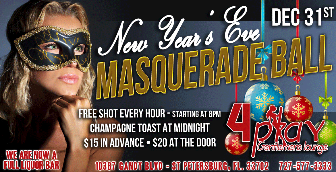 4-Play’s New Year’s Eve Masquerade Ball