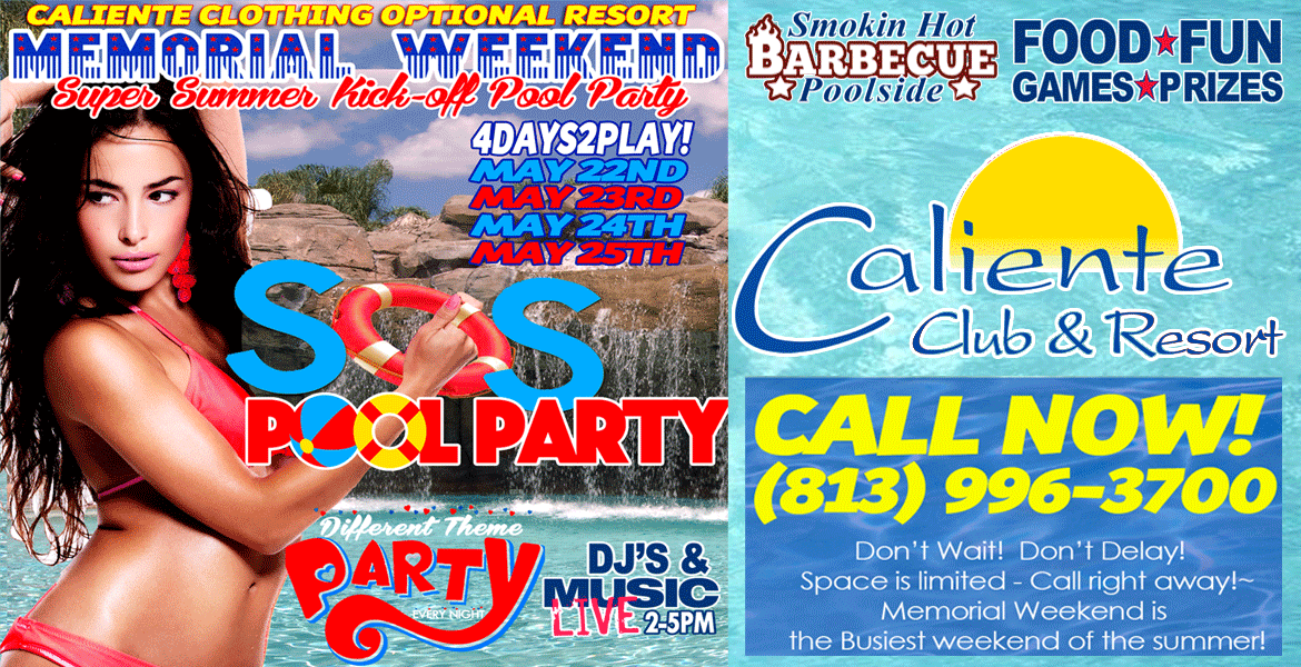 Caliente’s SOS Pool Party Memorial Weekend
