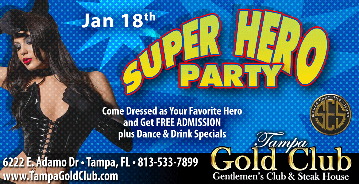 Tampa Gold Club Presents:  Super Hero Party Jan. 18th